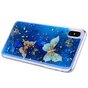 Glitzer Fall Schmetterlinge TPU Gold iPhone XS Max - Blau