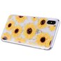 Glitzertasche Sonnenblumen TPU Gold iPhone XS Max - Transparent