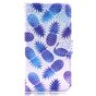 Ananas Ananas Flip Case Leder Brieftasche TPU Abdeckung iPhone XR - Lila Blau Hellrosa