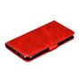 Leder Brieftasche B&uuml;cherregal Brieftasche iPhone 11 - Rot