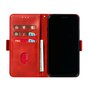Leder Brieftasche B&uuml;cherregal Brieftasche iPhone 11 - Rot