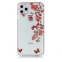 Blumen Bl&uuml;te Schmetterlinge Rot Natur Fall TPU iPhone 11 Pro Max - Transparent