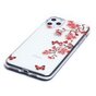 Blumen Bl&uuml;te Schmetterlinge Rot Natur Fall TPU iPhone 11 Pro Max - Transparent