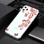 Blumen Bl&uuml;te Schmetterlinge Rot Natur Fall TPU iPhone 11 Pro Max - Transparent