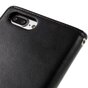 Mercury Goospery Leder iPhone 7 Plus 8 Plus Brieftasche H&uuml;lle 7 Karten - Schwarz