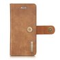 DG.MING Bookcase Walllet iPhone 7 8 SE 2020 SE 2022 Vintage Brieftasche aus Spaltleder - Braun