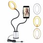 Selfie Licht Smartphone Halter dimmbar 3 Farben Licht - Silber Schwarz