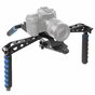 Faltbare Kamera RIG Stabilisator DSLR Kamera Aluminium Schulterstativ - Schwarz Blau