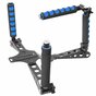 Faltbare Kamera RIG Stabilisator DSLR Kamera Aluminium Schulterstativ - Schwarz Blau