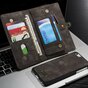 Caseme Split Leder iPhone 6 Plus 6s Plus Brieftasche B&uuml;cherregal Brieftasche Etui - Grau