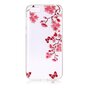 iPhone 7 8 SE 2020 SE 2022 TPU H&uuml;lle Blossom - Transparent Pink Red