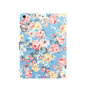 Brieftasche Brieftasche Cover Flowerprint Blumenmuster Muster Kunstleder f&uuml;r iPad 10,2 Zoll - Blau