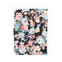 Brieftasche Cover Case Flowerprint Blumenmuster Muster Kunstleder f&uuml;r iPad 10,2 Zoll - Schwarz