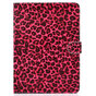 Case Brieftasche Red Leopard Print f&uuml;r iPad 10,2, iPad Pro 10.5 und iPad Air 3 10,5 Zoll - Rot Pink