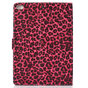 Case Brieftasche Red Leopard Print f&uuml;r iPad 10,2, iPad Pro 10.5 und iPad Air 3 10,5 Zoll - Rot Pink