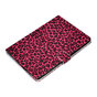 Case Brieftasche Red Leopard Print f&uuml;r iPad 10,2, iPad Pro 10.5 und iPad Air 3 10,5 Zoll - Rot Pink