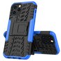 Stossfeste stossd&auml;mpfende TPU-H&uuml;lle f&uuml;r iPhone 12 und iPhone 12 Pro - schwarz mit blau