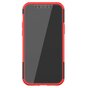Stossfeste Kunststoff- und stossd&auml;mpfende TPU-H&uuml;lle f&uuml;r iPhone 12 und iPhone 12 Pro - schwarz mit rot