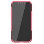 Stossfeste Kunststoff- und stossd&auml;mpfende TPU-H&uuml;lle f&uuml;r iPhone 12 und iPhone 12 Pro - schwarz mit pink