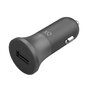 Xqisit Zigarettenstecker Autoladeger&auml;t 2,4 A 1 USB-Anschluss - Schwarz mit Lightning-Kabel