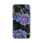 Richmond &amp; Finch Blooming Peonies robuste Plastikh&uuml;lle f&uuml;r iPhone 11 - blau / lila mit schwarz