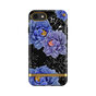 Richmond &amp; Finch Blooming Peonies H&uuml;lle f&uuml;r iPhone 6 6s 7 8 SE 2020 SE 2022 - blau lila schwarz