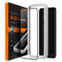 Spigen AlignMaster Glasschutz und Montagehilfe Kompatibel mit iPhone 11 Pro Max und XS Max - Black Edge