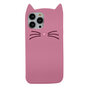 S&uuml;sse Katze Silikon S&uuml;sse Schnurrhaare und eine Katzennase H&uuml;lle f&uuml;r iPhone 12 Pro Max - Pink