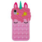Unicorn Pop Fidget Bubble Silikon Einhorn H&uuml;lle f&uuml;r iPhone XR - Pink
