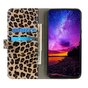 Wallet B&uuml;cherregal Kunstleder H&uuml;lle mit Leopardenmuster f&uuml;r iPhone 13 Pro Max - Braun