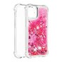 Glitzer TPU H&uuml;lle f&uuml;r iPhone 13 mini - transparent und pink