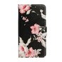 Wallet Bookcase Kunstleder Floral Case f&uuml;r iPhone 13 - Schwarz