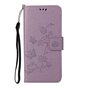 Wallet Bookcase Kunstleder Floral Case f&uuml;r iPhone 13 Pro - Lila