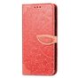 Wallet B&uuml;cherregal Kunstleder Mandala H&uuml;lle f&uuml;r iPhone 13 Mini - Rot