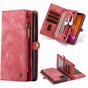 Caseme Retro Wallet Spaltlederh&uuml;lle Kompatibel mit iPhone 11 - rot