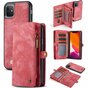 Caseme Retro Wallet Spaltlederh&uuml;lle Kompatibel mit iPhone 11 - rot