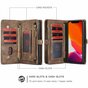 Caseme Retro Wallet Spaltlederh&uuml;lle f&uuml;r iPhone 11 Pro Max - braun