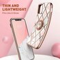 Supcase Cosmo PC- und TPU-Marmorh&uuml;lle Kompatibel mit iPhone 12 mini - Pink