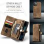 Caseme Retro Wallet Spaltlederh&uuml;lle f&uuml;r iPhone 13 - braun