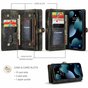 Caseme Retro Wallet Spaltlederh&uuml;lle Kompatibel mit iPhone 13 mini - Schwarz