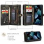 Caseme Retro Wallet Spaltlederh&uuml;lle f&uuml;r iPhone 13 mini - schwarz