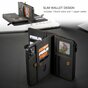 Caseme Luxe XL Wallet Spaltlederh&uuml;lle f&uuml;r iPhone 13 mini - schwarz