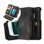 Caseme Retro Wallet Spaltlederh&uuml;lle f&uuml;r iPhone 7 Plus und iPhone 8 Plus - schwarz