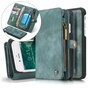 Caseme Retro Wallet Spaltlederh&uuml;lle f&uuml;r iPhone 7, iPhone 8 und iPhone SE 2020 SE 2022 - blau