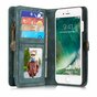 Caseme Retro Wallet Spaltlederh&uuml;lle f&uuml;r iPhone 7, iPhone 8 und iPhone SE 2020 SE 2022 - blau