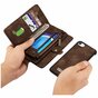 Caseme Retro Wallet Spaltlederh&uuml;lle f&uuml;r iPhone 7, iPhone 8 und iPhone SE 2020 SE 2022 - braun