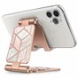 Supcase Cosmo Universal Smartphone Halter Faltbarer Telefonst&auml;nder Aluminium - Rosa Marmor