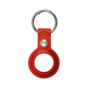 Xqisit Faux Leather Keyring Kunstlederh&uuml;lle Kompatibel mit Apple AirTag - Rot
