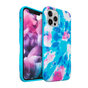 Laut Huex Tie Dye H&uuml;lle Kompatibel mit iPhone 12 und iPhone 12 Pro - blau