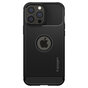 Spigen Rugged Armor TPU mit Air Cushion Carbonfaser-H&uuml;lle Kompatibel mit iPhone 13 Pro Max - Schwarz